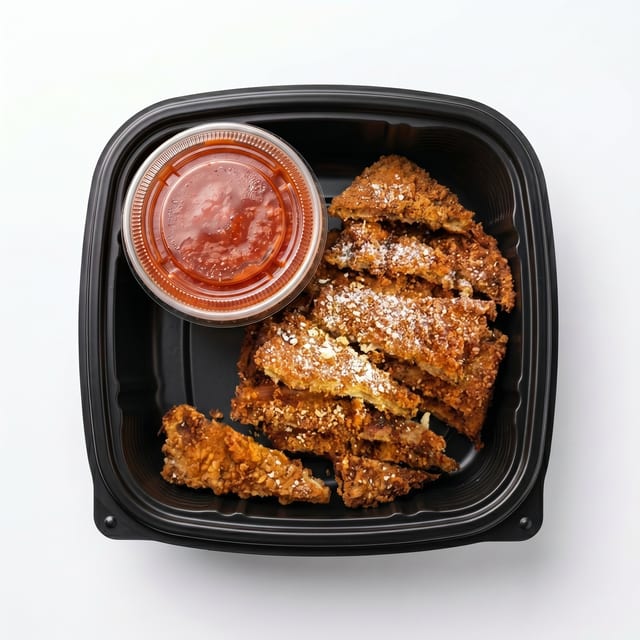 Fried Breaded Eggplant Chips.