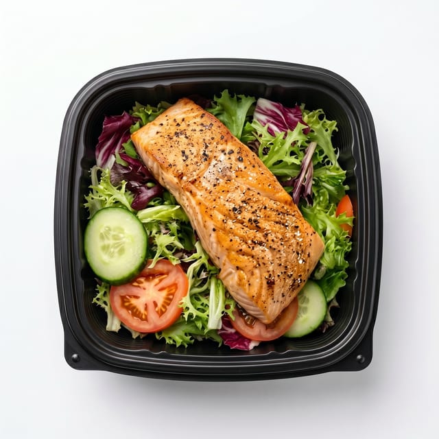 Grilled Atlantic Salmon Salad.